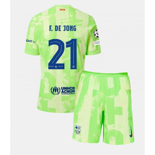 Barcelona Frenkie de Jong #21 Rezervni Dres za djecu 2024-25 Kratak Rukav (+ Kratke hlače)